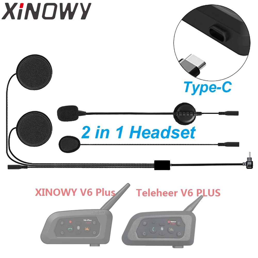 Universal Motorcycle Helmet Intercom Headset - Аксессуары для наушников и динамиков Type-C