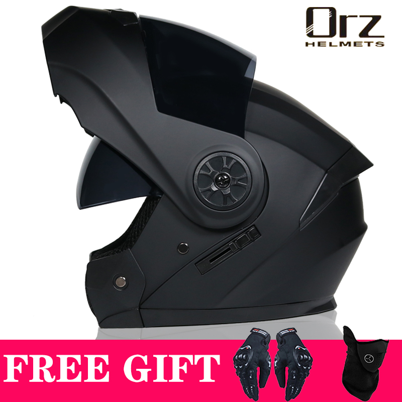 Dual Visor Motorcycle Racing Helmet - Новейший одобренный DOT безопасный модульный флип-мотоциклетный