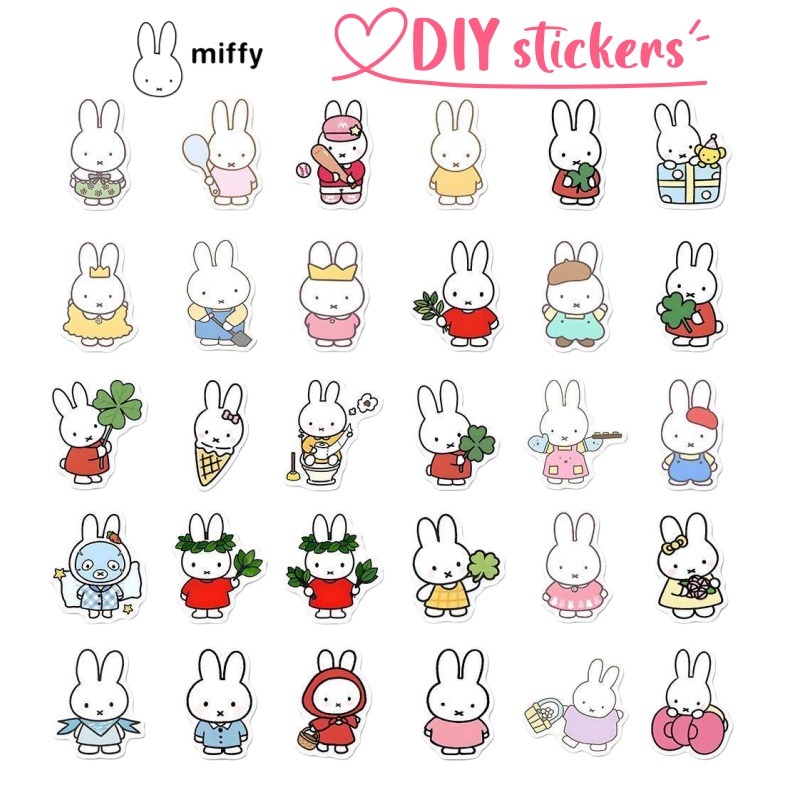Atv Parts - Наклейки Miffy: яркие, креативные, простые, мультяшные,