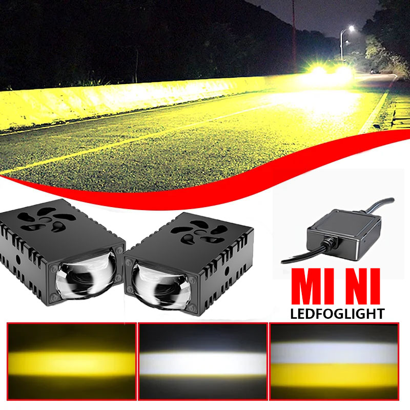 Universal Motorcycle Led Headlight Projector - 1 шт./2 шт. Мини-светодиодный прожектор с