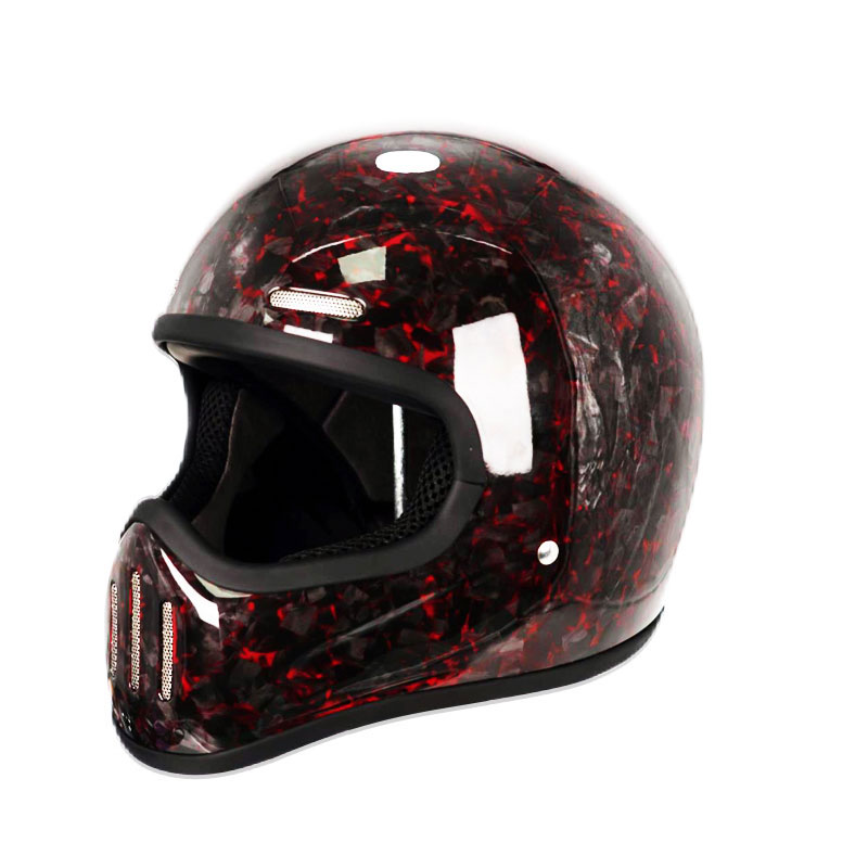 Новый ретро-шлем из углеродног – обзор и цена Carbon Fiber Lightweight Motorcycle Helmet