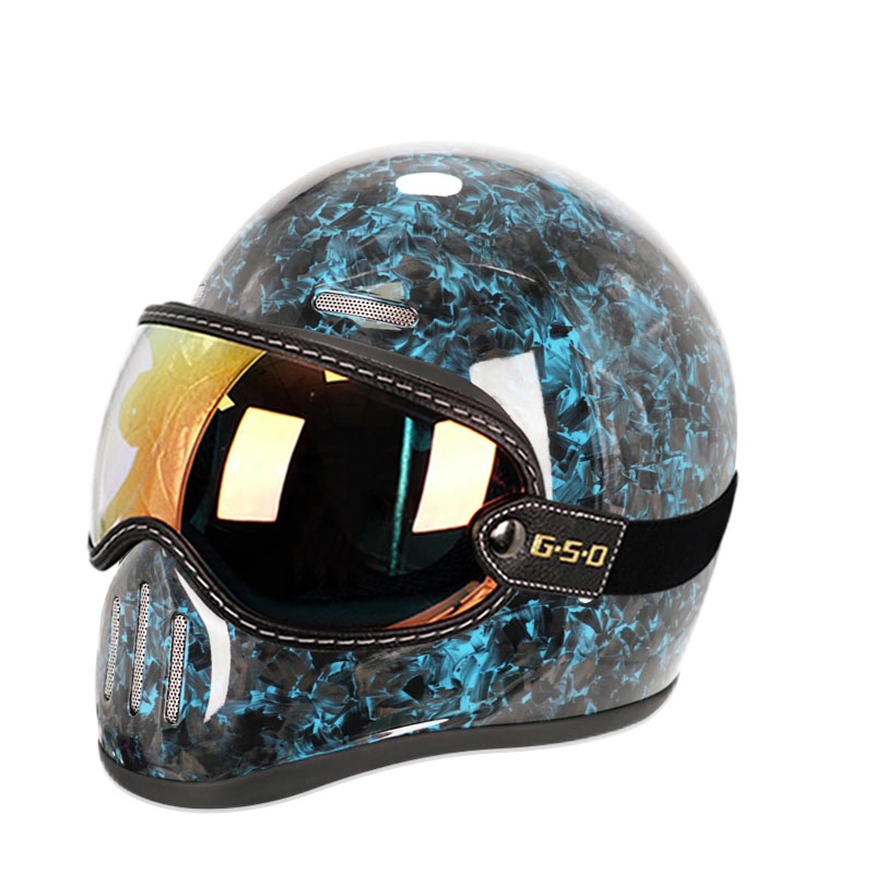 Новый ретро-шлем из углеродног – обзор и цена Carbon Fiber Lightweight Motorcycle Helmet