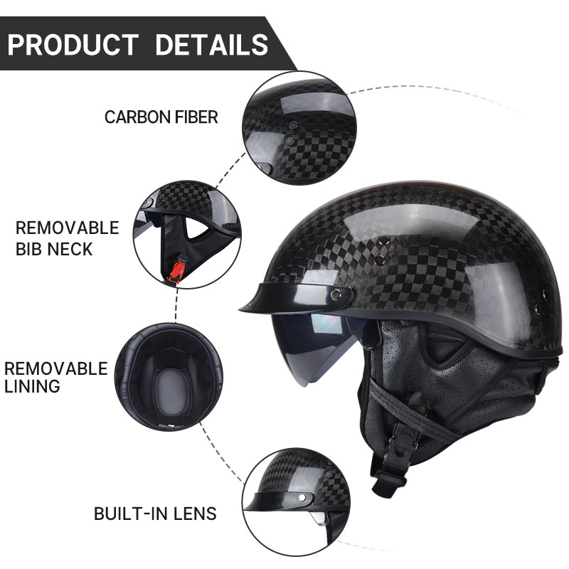 Легкий 12K глянцевый черный уг – обзор и цена Carbon Fiber Lightweight Motorcycle Helmet
