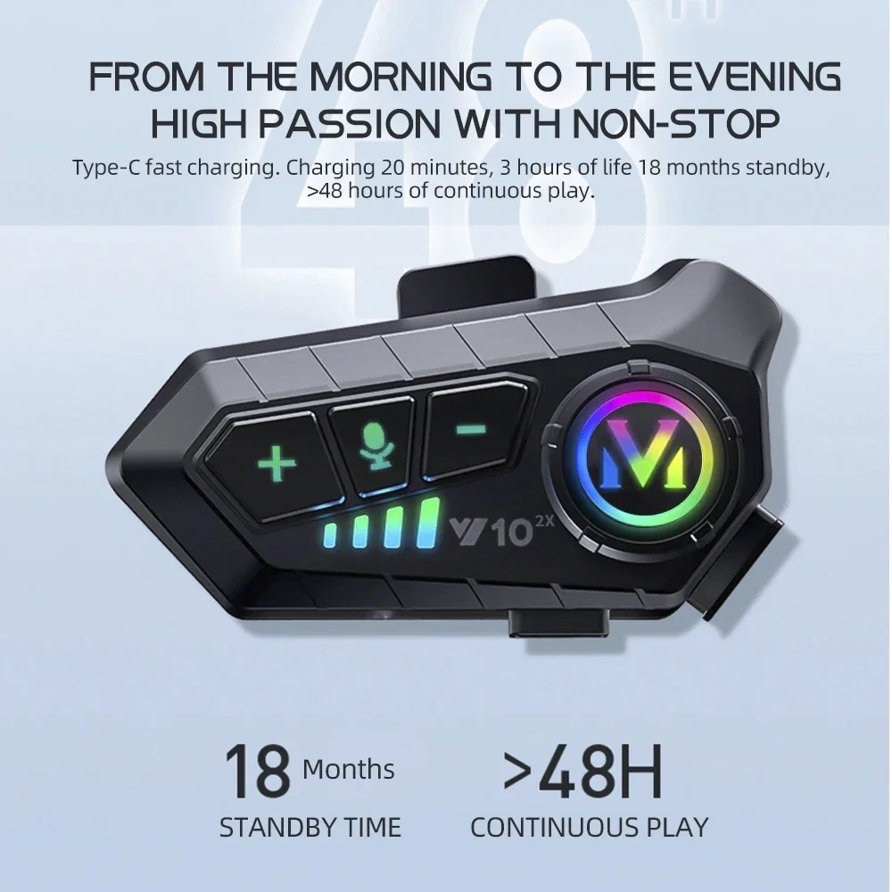 V10 2X Bluetooth мотоциклетный – обзор и цена Universal Motorcycle Helmet Intercom Headset