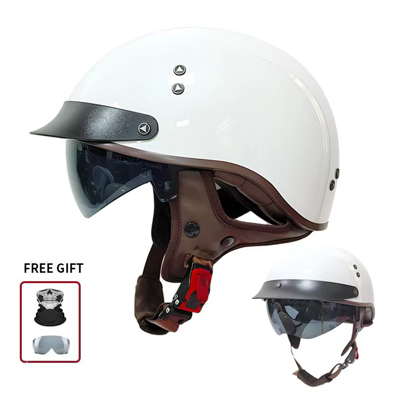 Винтажный мотоциклетный шлем с – обзор и цена Vintage Open Face Retro Helmet