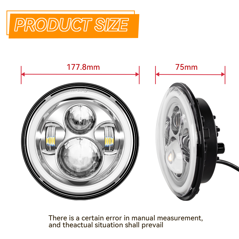 Универсальная круглая фара 7 д – обзор и цена Universal Motorcycle Led Headlight Projector