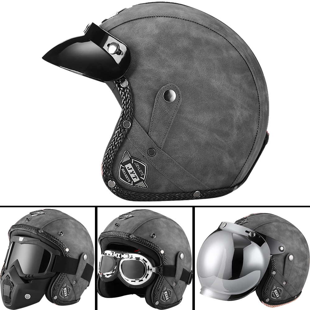 DOT 3/4 мотоциклетные ретро мо – обзор и цена Vintage Open Face Retro Helmet
