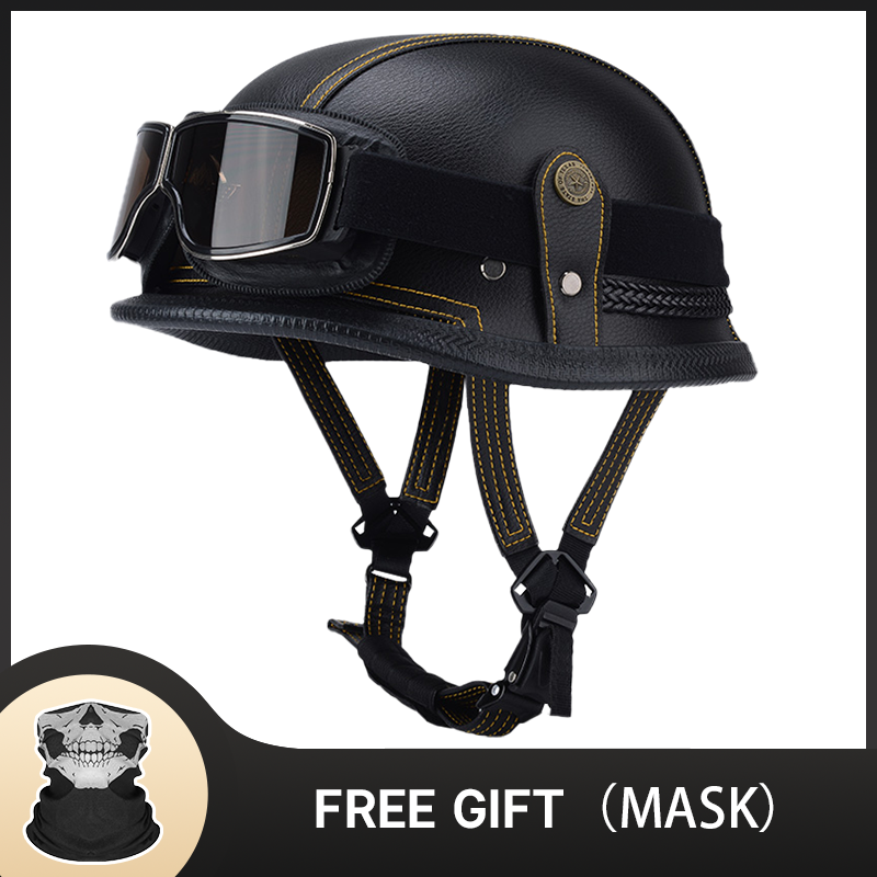 Немецкий полувинтажный шлем, к – обзор и цена Vintage Open Face Retro Helmet