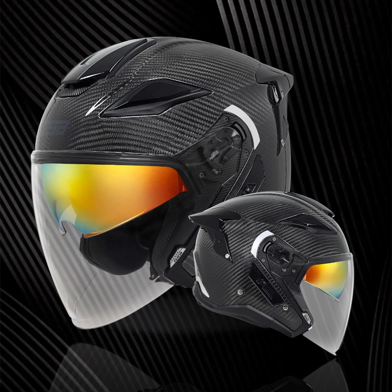 Мотоциклетный шлем GSB из угле – обзор и цена Carbon Fiber Lightweight Motorcycle Helmet