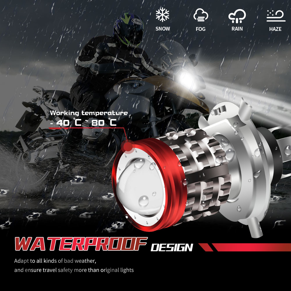Универсальная лампа H4 светоди – обзор и цена Universal Motorcycle Led Headlight Projector