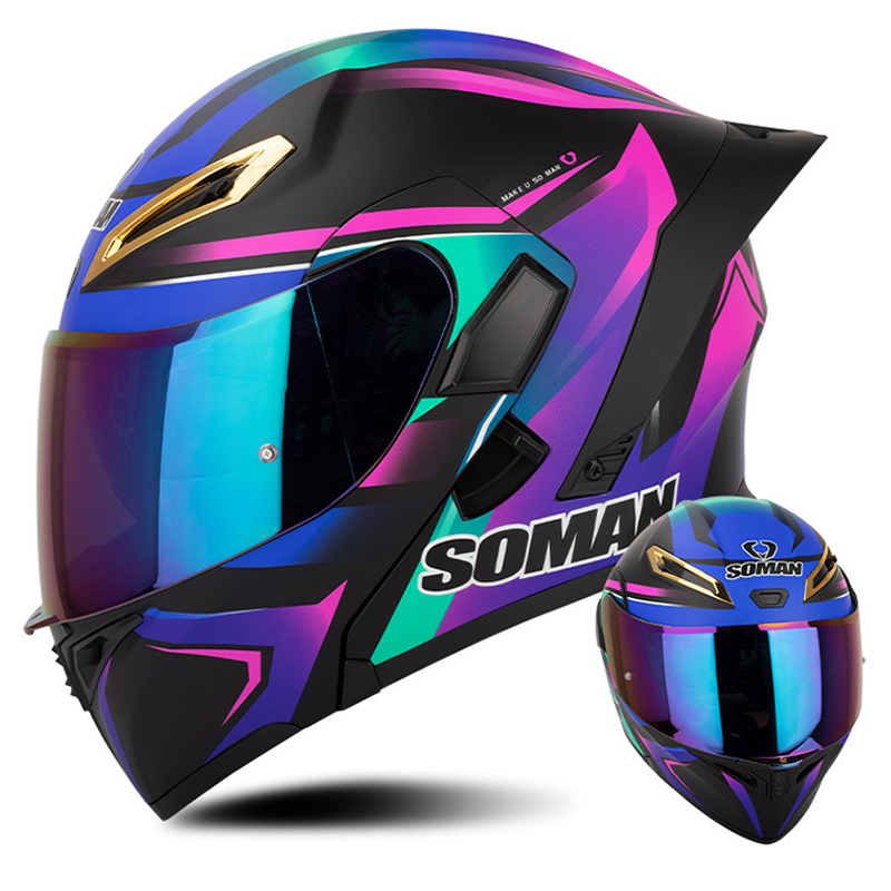 Мотоциклетный шлем с двойным о – обзор и цена Modular Flip Up Motorcycle Helmet Dot Approved