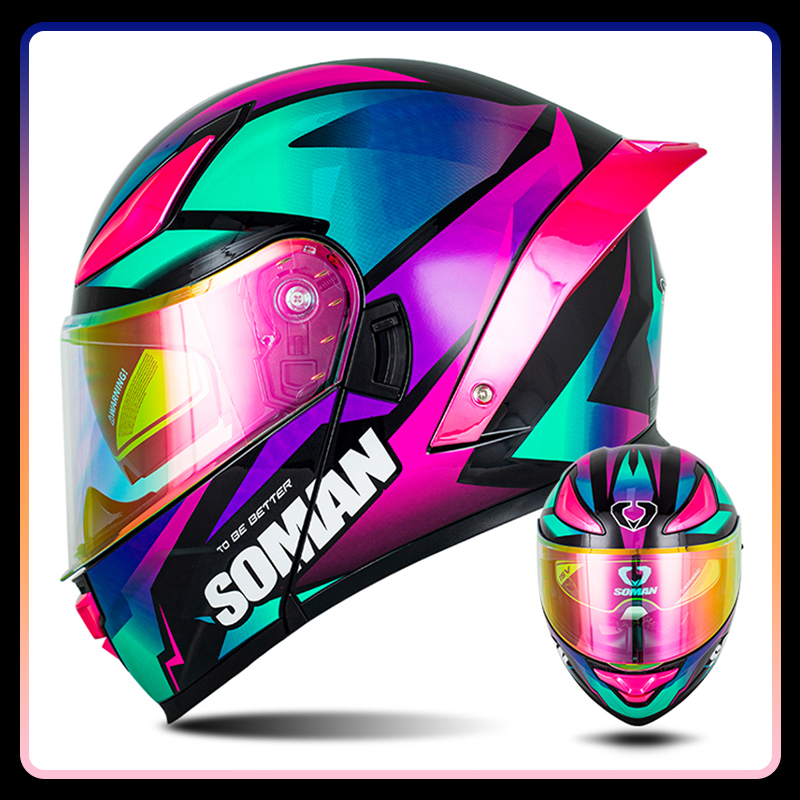 Мужской мотоциклетный шлем с д – обзор и цена Modular Flip Up Motorcycle Helmet Dot Approved