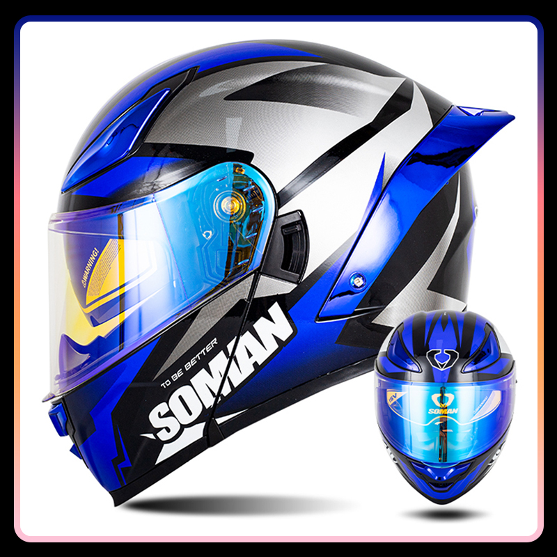 Мужской мотоциклетный шлем с д – обзор и цена Modular Flip Up Motorcycle Helmet Dot Approved