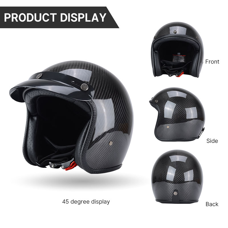 Суперлегкий винтажный шлем из  – обзор и цена Carbon Fiber Lightweight Motorcycle Helmet