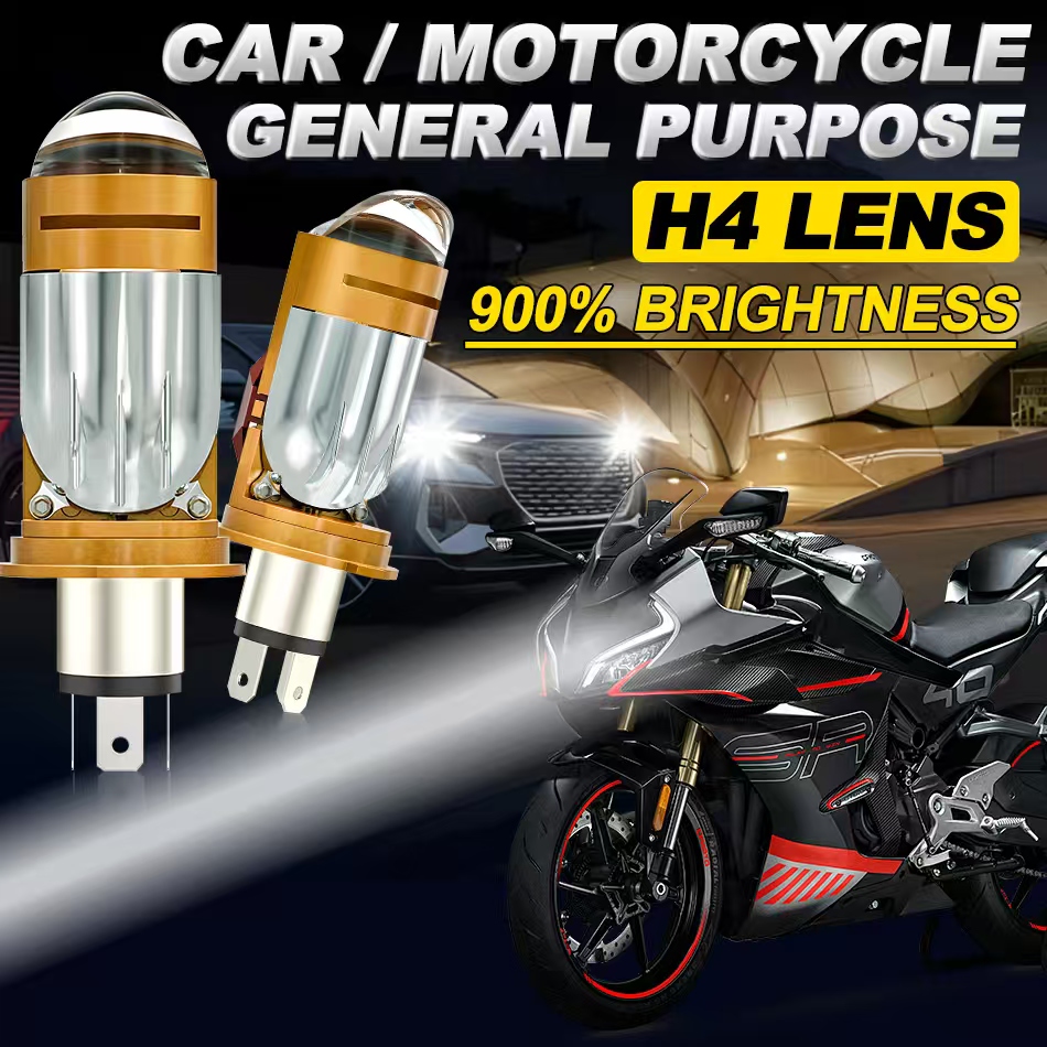 CAMOTO Двухсветодиодный линзов – обзор и цена Universal Motorcycle Led Headlight Projector