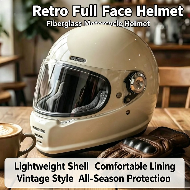 Ретро-шлем из углеродного воло – обзор и цена Carbon Fiber Lightweight Motorcycle Helmet