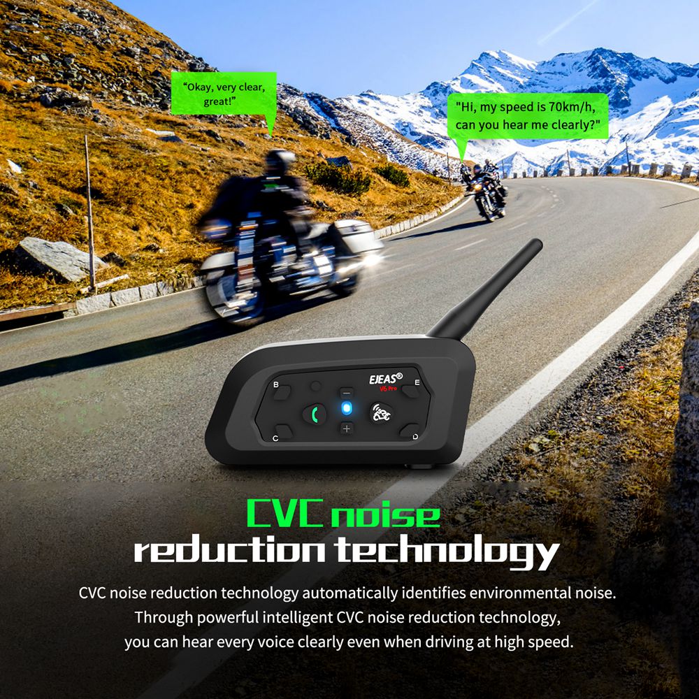 EJEAS V6 PRO + гарнитура для м – обзор и цена Universal Motorcycle Helmet Intercom Headset