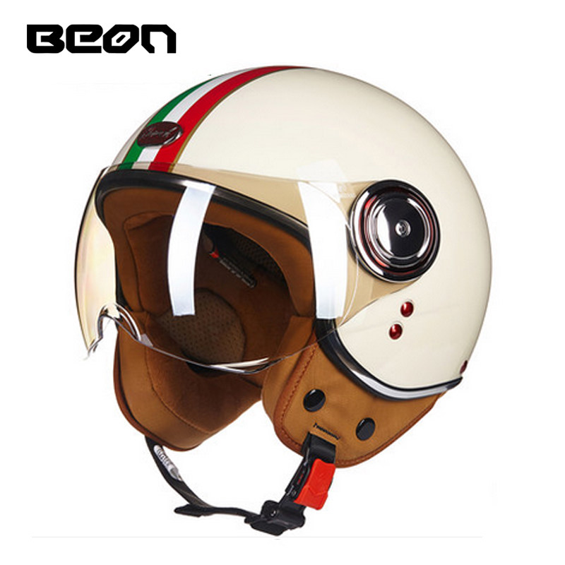 Мотошлем открытого типа BEON 1 – обзор и цена Vintage Open Face Retro Helmet