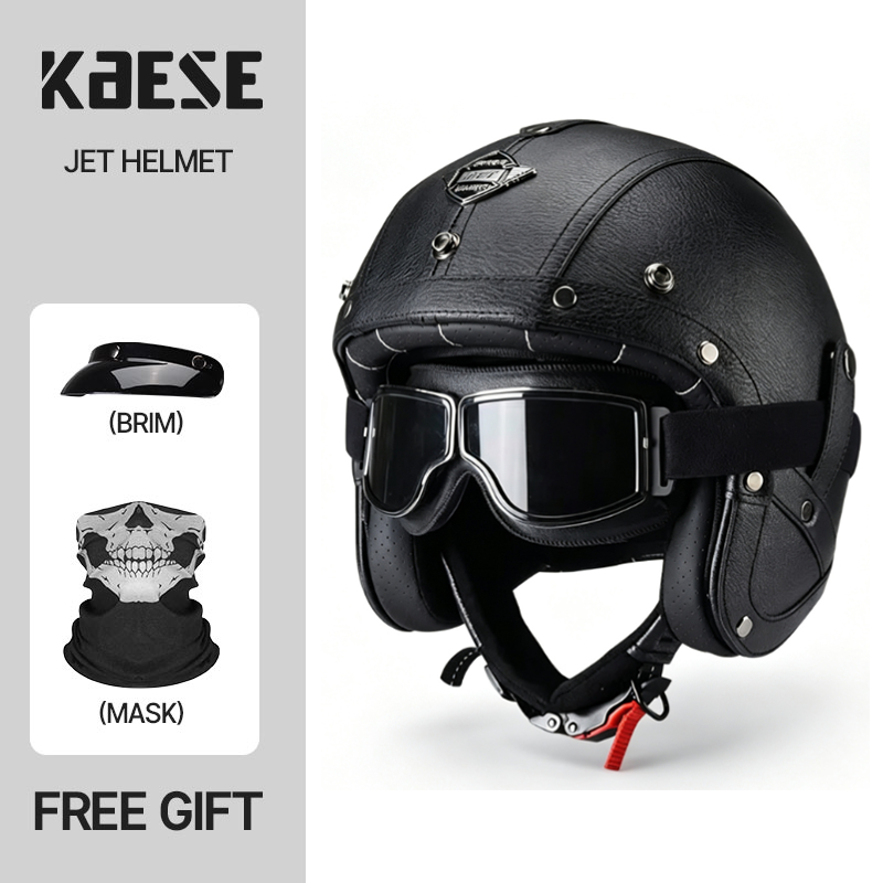 KAESE Классический серый ретро – обзор и цена Vintage Open Face Retro Helmet