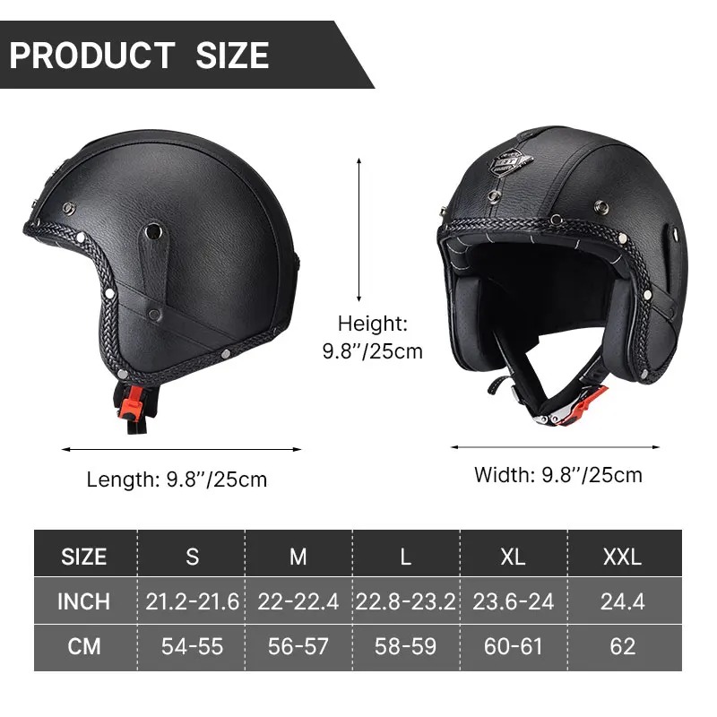 KAESE Классический серый ретро – обзор и цена Vintage Open Face Retro Helmet