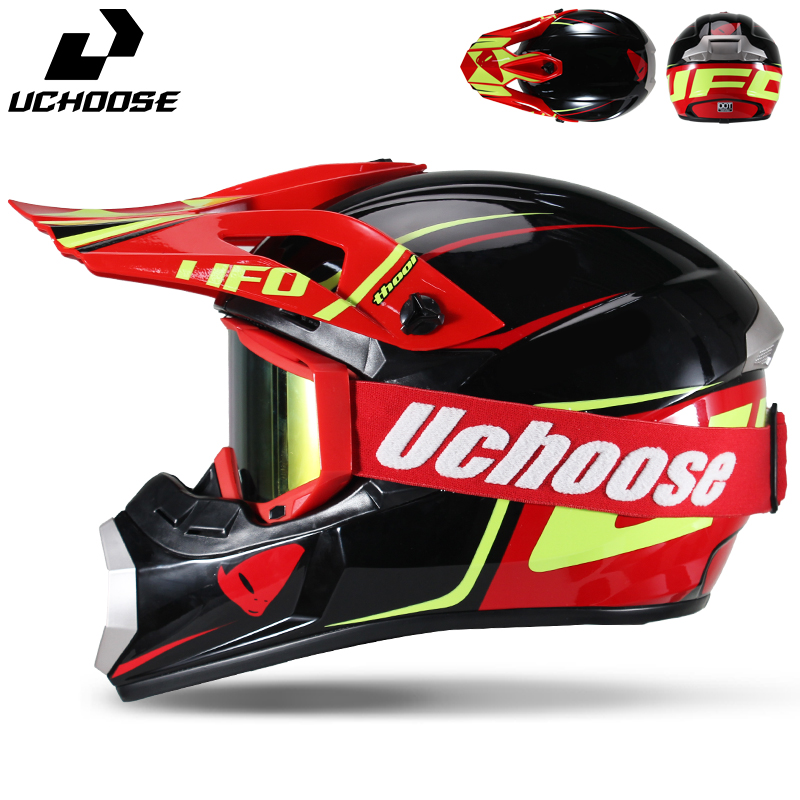 Комплект мотошлема Uchoose для – обзор и цена Off Road Motocross Helmet Goggles Set